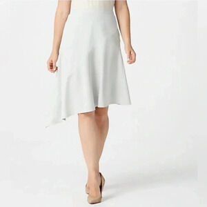 Elizabeth & Clarke Women's Ponte Knit Asymmetric Skirt Heather Size XXS